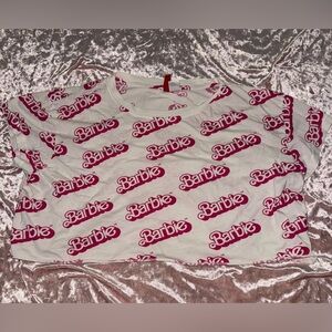 Divided Pink and White Barbie Short Sleeve Tee